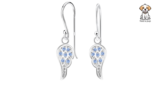 Aqua Feather Earrings