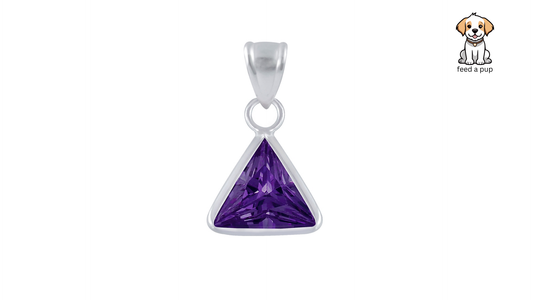 Triad Spark Sterling Pendant - Amethyst