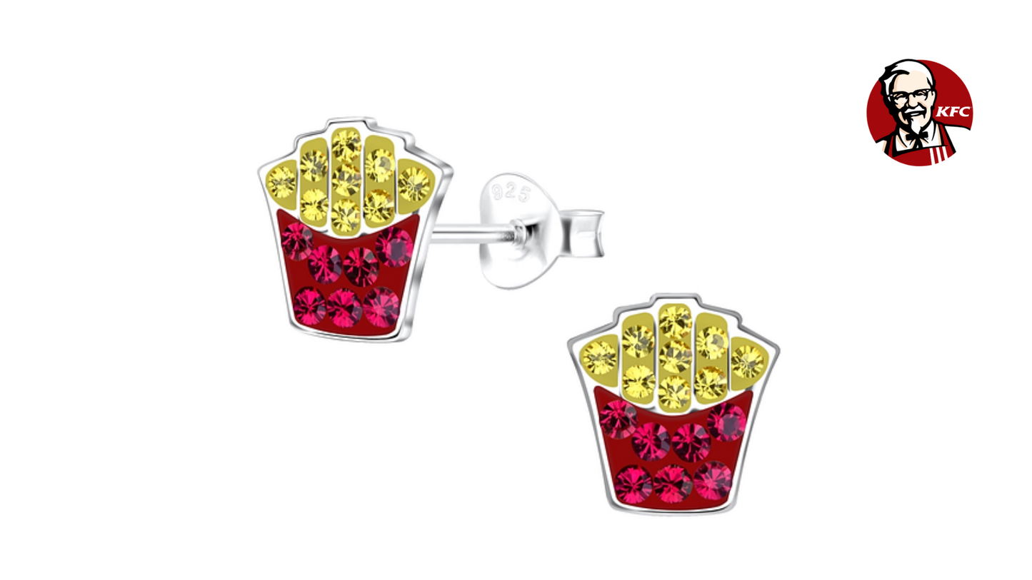 CrispGold Fries Earrings - Perks Redeemable Only In India