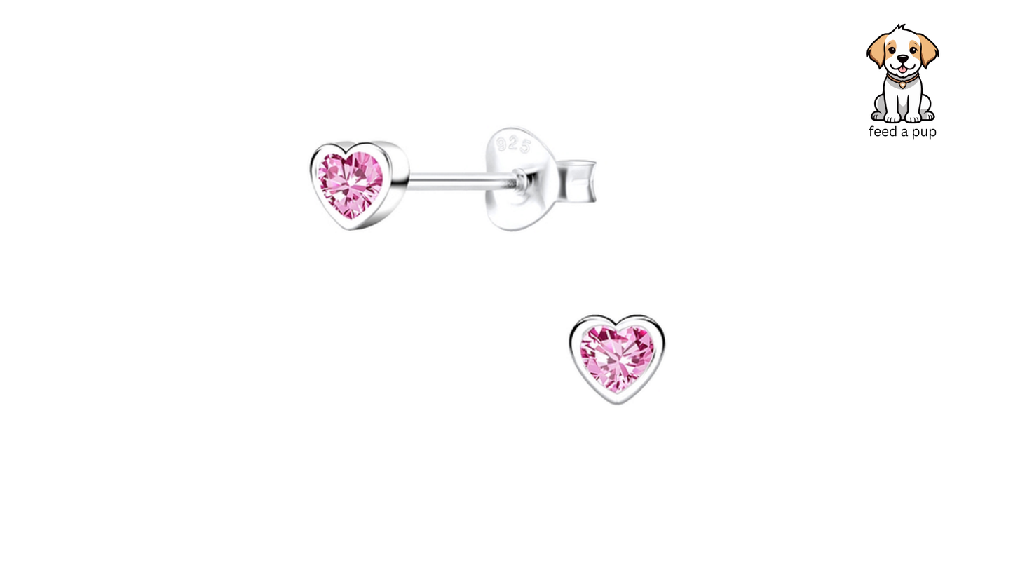 Silver Embrace Heart Studs
