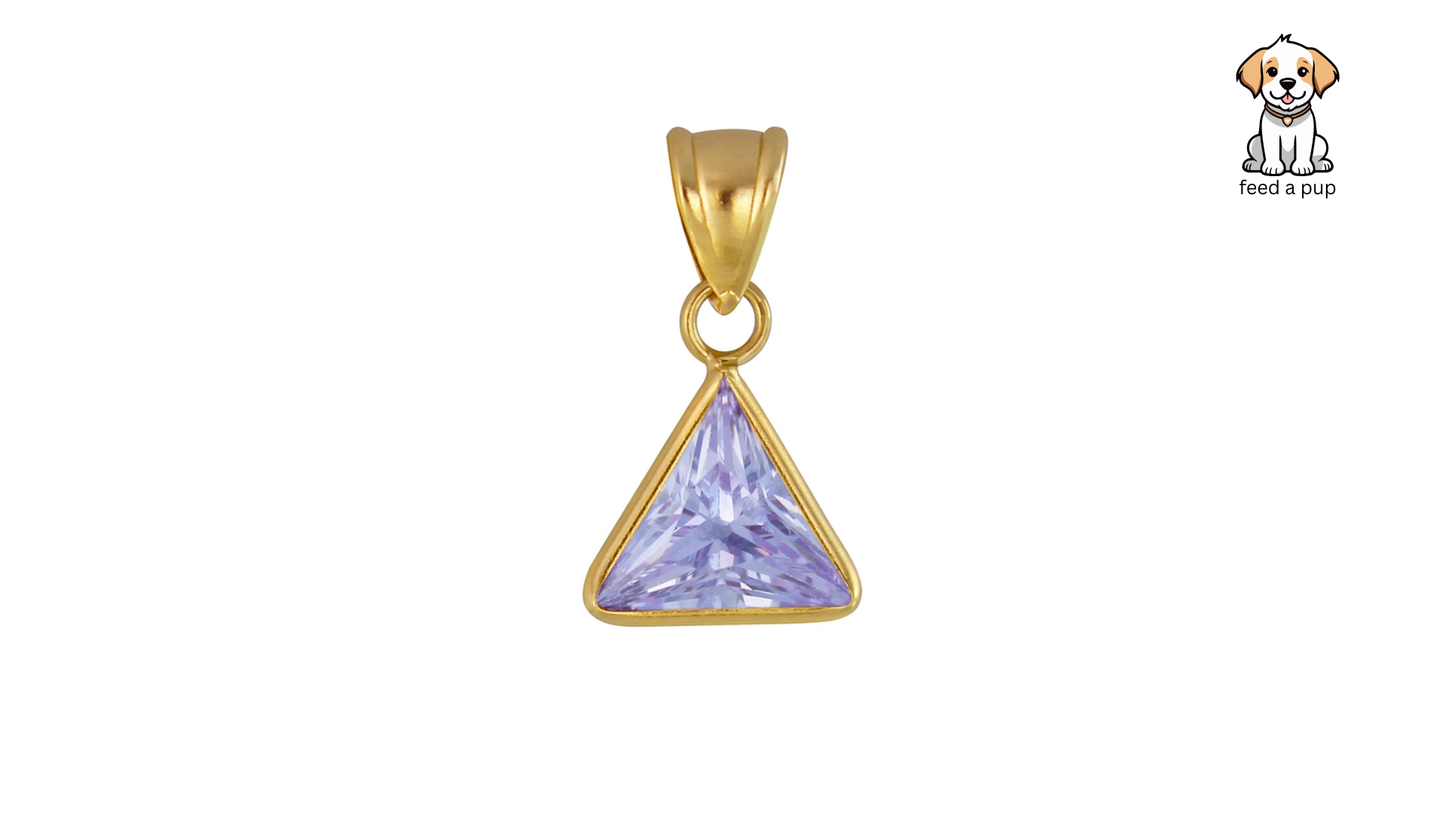 Triad Spark 14K Plated Pendant - Lavender