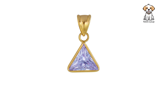 Triad Spark 14K Plated Pendant - Lavender