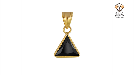 Triad Spark 14K Plated Sterling Pendant - Black