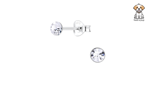 Timeless 4mm Round Studs - White