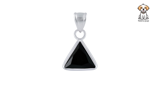 Triad Spark Sterling Pendant - Black