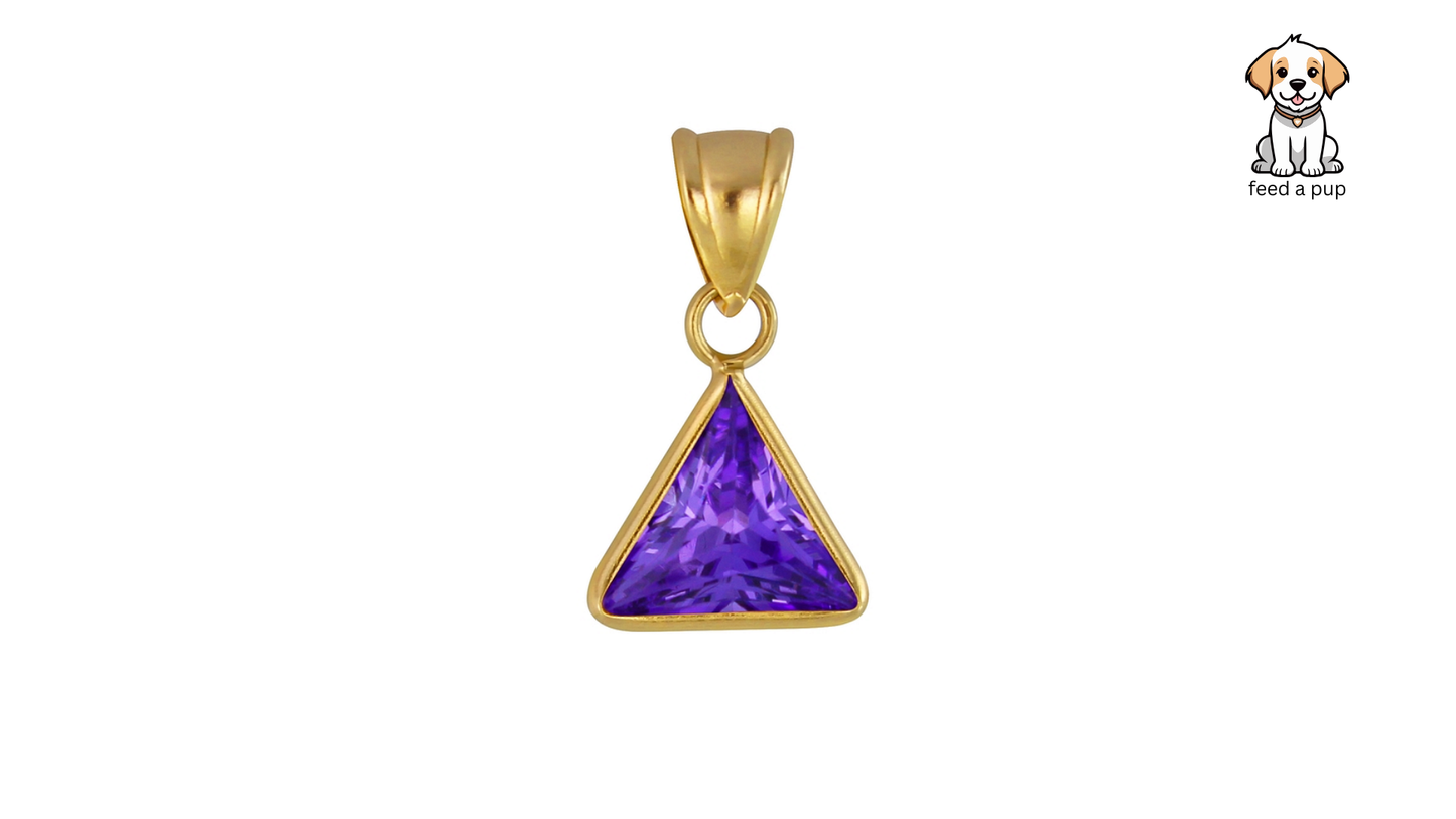 Triad Spark 14K Plated Sterling Pendant - Violet