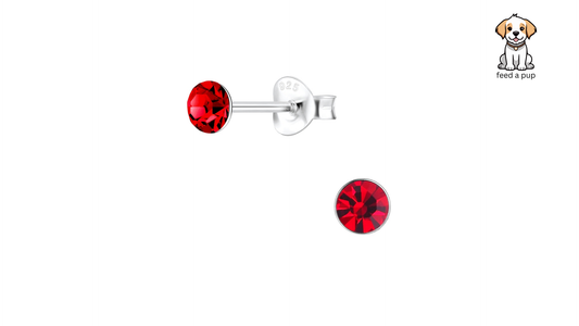 Timeless 4mm Round Studs - Siam